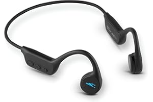 H2O Audio TRI Multi-Sport Waterproof Bone Conduction Open Ear Headphones - Bluetooth for Running/Cycling, MP3 for Swimming - Black