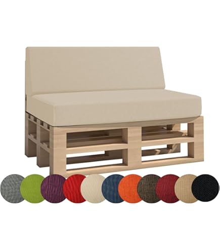 Chilly Pilley Coussin De Palette Eu Coussin D'assise Dossier Mousse Froide Flocons De Mousse Rembourrage Plusieurs Tailles Et Couleurs (3er Set, Bleu