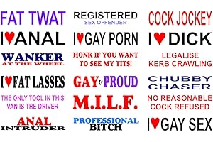 18 Rude Joke Stickers Decals 4 x 1 Inch For Car Bike Van Camper Bumper Sign Decal Made In Yorkshire By 1st-Class-Designs