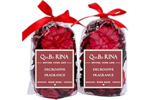 Qingbei Rina Christmas Pot pourri Bags,Cinnamon Scented Pot pourri Bowl Filler,Red Pot pourri Dried Flower,Winter Holiday Decoration,Home Fragrance Sachet -Small