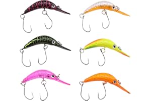 VGOL 8 PCS Esche Da Pesca In Plastica Multicolore 3D Realistiche Dei Pesciolini Esche Rigide Attrezzatura Da Pesca Kit