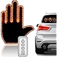 Pipihome Middle Finger Car LED Light, Funny Gesture Light for Car Back Window with Remote Control, Finger Lights Car Gadgets Accessories Perfect Car Gifts for Men Women