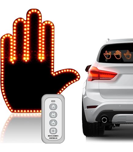 Rear Window LED Display Car Window LED Eyes - Orange Semicircle Demon ...