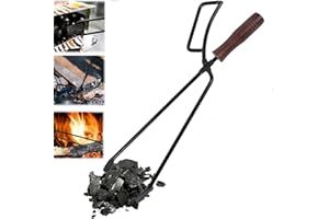 Cerkkapo Kaminzange, 40cm Schwerlast Kaminholzzange, Feuerholzzange kaminzubehör Kaminbesteck Anti-Verbrühung Lange Brennholzzange Kaminzange Feuerholzzange für Lagerfeuer und Kaminöfen