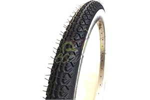 ECOVELO 1 neumático de 20 x 1,75 (44-406) para bicicleta Graziella, City Bike | Neumático de carretera blanco/negro de goma para bicicleta