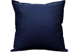 Olivia Rocco Coussin d'extérieur imperméable pour jardin, coussin garni carré décoratif, 60 x 60 cm, bleu marine