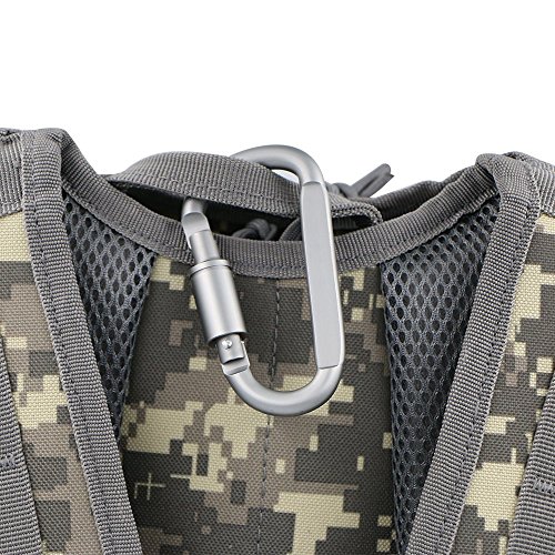Aluminium Karabiner Schlüsselanhänger D-Ring Locking Karabiner-Haken Lock Schlüsselanhänger für Camping Wandern Angeln Reisen Outdoor Titan EDC Gear (6 Zählen) - 7