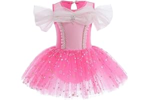 Lito Angels Princess Ballerina Costume for Kids Girls, Fancy Ballet Tutu Dress Dance Wear Leotard with Skirt, Age 18 months to 8 Years