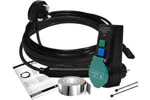 MI-HEAT 25 m pipe heating with thermostat and earthing contact plug socket