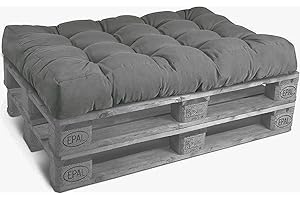 Cisne 2013, S.L. Cojines de sillones de terraza. Cojines Asientos para Palet. Colchón de Bancos de terraza y Jardín 120 x 80 x 10 cm (04_Gris)