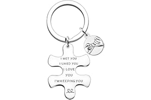 WTOPP Couples Gifts for Girlfriend Wife Boyfriend Husband Happy Wedding Anniversary Keyring Valentine Birthday Gift for Her He Women Men