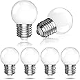 BrightArk G45 E27 LED Light Bulb 3W (25W Incandescent Equivalent) Energy Saving Edison Screw G45 Golf Ball Bulb, Warm White 3000K Round Mini Globe Frosted Bulb, AC110-230V (Non-Dimmable, 6 Packs)