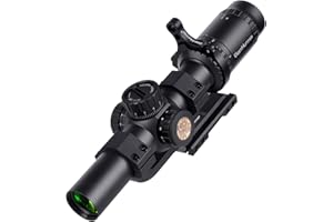 WestHunter Optics HD 1-6x24 IR LPVO Mirino Telescopico, 30 mm Illuminazione Rosso/Verde Tattico Precisione 1/5 MIL, Cannocchiali Compatta per Fucile | 2 Tipi di Reticoli