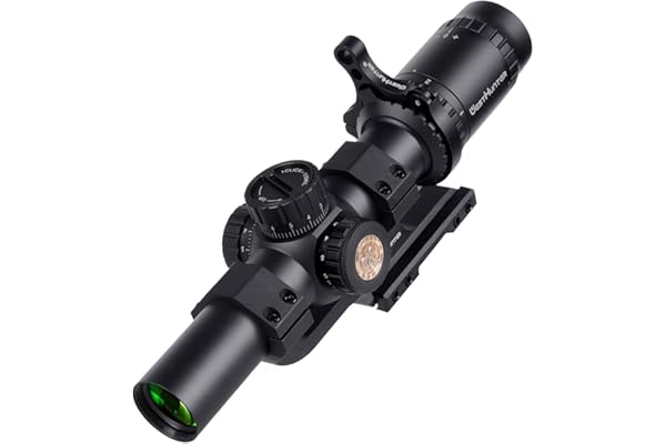 Lunette de Visée de Chasse WestHunter Optics HD 1-6x24 IR LPVO, 30 mm d'illumination Rouge Vert de Précision Tactique 1/5 MIL, Lunette de Tir Compacte pour la Chasse | 2 Types de Réticules