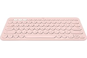 Logitech K380 Teclado Inalámbrico Multi-Dispositivos para Windows, Apple, iOS, Android, Chrome, Disposición QWERTZ Alemán, Rosa