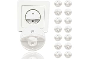 TUDOBEM Cache Prise Bébé [Pack x15] Protège Prise Electrique avec Poignée [Sans Clé] Norme UE - Accessoires de Naissance Bebe et Enfants - Sécurité Domestique et Puériculture