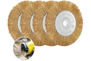 MERUYOO Set di 4 spazzole per fughe, compatibili con Gloria Multibrush e altre spazzole metalliche, larghezza 10 mm, accessorio Weedbrush spazzola di ricambio