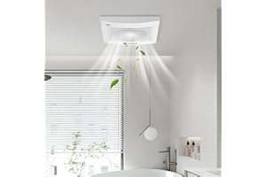 Aigostar Aspiratore da Bagno Ø 120 mm, Ventilatore da Bagno con valvola di ritorno, Ventilazione estrazione Ultra silenzioso, 14W, Funzionamento Silenzioso, Per cucina, WC, Bagno