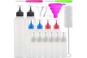 MORNEVE Botellas de escritor aplicador botella de galletas para decoración de pasteles para colorear alimentos cortadores de galletas Royal Icing ensalada panqueque Ketchup botella de 1/2/4 oz, 12 piezas