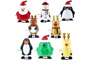 8 Stücke Kinder Aufziehspielzeug Wind Up Pinguin Rentier Weihnachtsbaum Schneemann Weihnachtsmann Figur Uhrwerk Spielzeug Aufziehfigur Weihnachten Deko Figuren für Baby Kinder