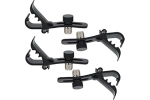 YOSOO HEALTH GEAR 4 Pieces Drum Microphone Clips, Adjustable Shockproof Drum Mic Holder Universal Bass Drum Microphone Clamp Drum Rim Microphone Securing Mount Holder Musical Instrument Supplies