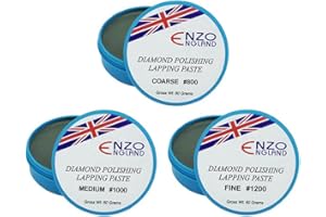 ENZO ENGLAND Diamond POLISHING Lapping STROPPING Sharpening HONING Buffing CUTTINGABRASIVE Paste Razor Knife Blade (1000# Medium)