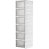 Deconox 6 Tiers, Foldable Shoe Rack, Portable Multi-Purpose, Large, Foldable Cabinet and Rack, Folding Portable Pre