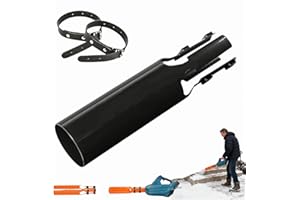 DEWPPXI Leaf Blower Air Booster, Cordless Air Leaf Blower Attachment for 2–4 Inch Blower Tubes, Plastic Turbo Extension Boosts Wind Power & Blowing Distance for Blower, Yard Cleanup Artifact (Black-1set)