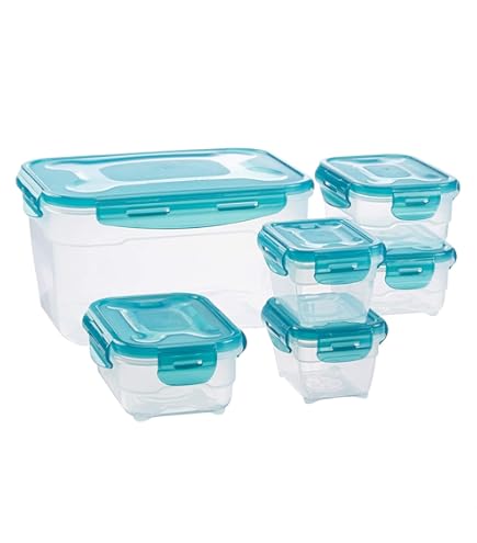 LocknLock Set 5 Contenitori Rettangolari Per Alimenti 1L In Plastica: Ermetici, Impermeabili, Senza BPA, Adatti A Microonde E Lavastoviglie - 2
