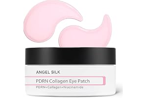 TMYIOYC Angel Silk Pink Peptide PDRN & Collagen Eye Patches – 60pcs Niacinamide-Infused Eye Masks for Hydrating, Under Eye Gel Patches for Puffy Eyes, Dark Circles, Wrinkles, Fine Lines, Eye Bags Removal
