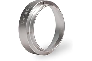 NATUMO – Siebträger Dosierring, Barista Zubehör, magnetischer Siebträger Trichter, Coffe Dosing Funnel (Silber, 58mm)
