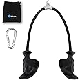 HXD-ERGO Tricep Rope with Ergonomic Handles, 36 Inch Tricep Pull Down Rope for Cable Machine, Pulley System, Triceps Rope Cable Attachment for Gym, Home (Black)