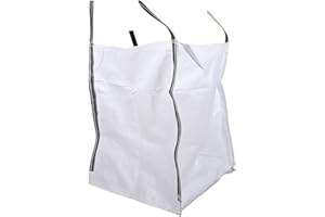 BIGLE Big Bag Säcke für Bauschutt, Holz, Laub, Kies, Sand, Erde, Gartenabfall, Grünschnitt, Pellets, 2 oder 4 Schlaufen für Kran & Stapler 500 KG - 1.500 KG Schüttgutbehälter (70 x 70 x 70 cm, 3 Stück)