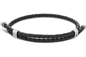 Tommy Hilfiger Mężczyźni 2790224 Bransoletka, Czarny/Srebrny, 19,5 cm