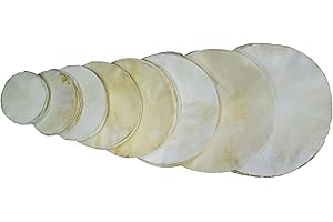 HOUSE OF SCOTTISH Natural Finish Goat Skin Drum Head | Djembe, Irish Bodhran, Native Frame, Shamanic, Snare Drums, African Drum Heads 8” to 36” (16 Inches)