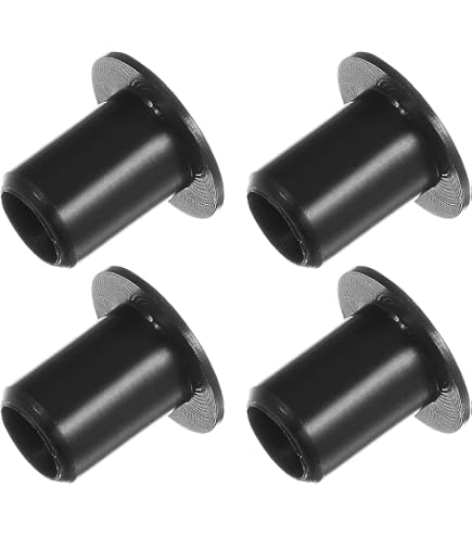 Produktbild von 12 Nylon Flanschbuchsen – ID 4,95 Mm X OD 7,2 Mm X Länge 6,7 Mm, Selbstschmierend, Weiß