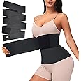 Merrin Waist Belt Elastic Band Weight Loss Flat Belly Belt Body Shaper Abdominal Belt After Delivery for Tummy Reduction Tummy Wrap Waist Trainer Black