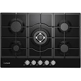 Corber&oacute; &ndash; Glass Gas Plate LUX 75 cm | CPCGM5F5026N | 8.5 kW | 5 Zones | Wok Zone | Auto Ignition | Clean+ Protection Layer |
