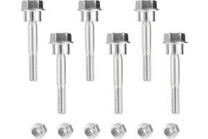 lasuroa 6pcs Snow Blower Shear Pin Assortment, 580790401 Snowblower Shear Pin Snow Blower Sheer Bolt wit 6 Hex Nuts Snow Blower Replacement Parts for Husqvarna 2-Stage Snow Blowers Plank Snow Blowers
