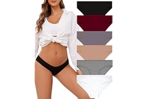 Ulhnei Unterhosen Damen Baumwolle Hipster Sexy Unterwäsche Frauen Pantys Sportunterwäsche Atmungsaktiv Bequeme Slips Women Mehrpack 6er Pack