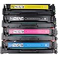 Replacement for Canon CRG-054 to Use with Canon LBP621CW / LBP623CDN LBP623CDW image Class MF641CW MF642CW MF643CDW MF645CX ((Black Cyan Yellow Magenta, 4-Pack)