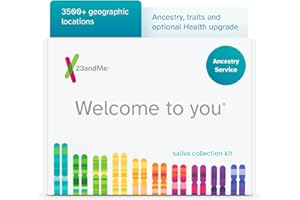 23andMe Ancestry Service: Personal Genetic DNA Test with 3000+ Geographic Locations, Family Tree, DNA Relative Finder, and Trait Reports