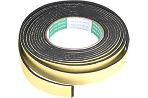 sourcing map Sellante Espuma Cinta 20mm Ancho 3mm Grosor 4m/13pies Longitud, Autoadhesivo Burlete para Ventana Puerta Aislamiento