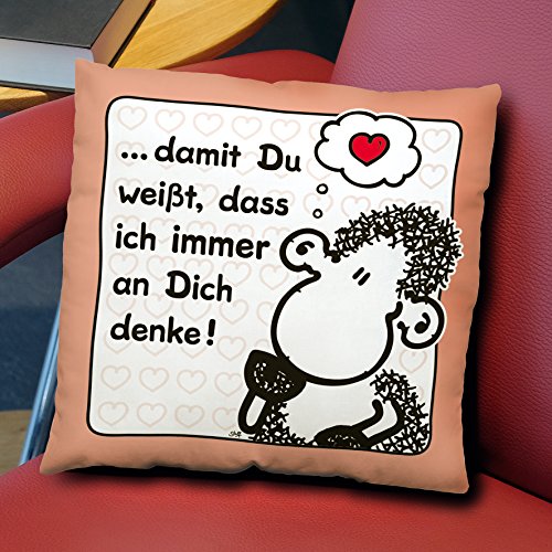 Sheepworld 42389 Plüschkissen „… damit Du weißt, dass ich immer an dich denke!“ - 3