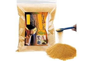 Reptile Sand, 2.2LB Bearded Dragons Substrate, Lizard Terrarium Bedding, Desert Blend for Snakes, Geckos, Chameleons, Tortoises, Frogs, Scorpions (Yellow)