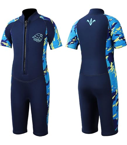 Combinaison Néoprène Enfant 2,5mm Lansru - Protection UV, Fermeture éclair Avant, Pour Eau Froide (24-27°C)