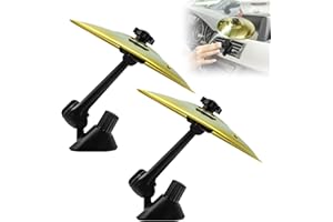 KERANEET 2 Stück Car Cymbals Auto Schlagzeug Auto Trommel Lüftungsschlitz Mini Becken Schlagzeug Auto für Dekoration Musikliebhaber (Gold)