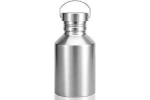 Volhoply 64oz oisolering enkelväggig vattenflaska, rostfritt stål återanvändbar vattenflaska med handtag, BPA-fri & plastfri