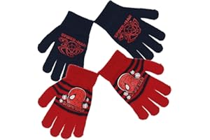 -SPIDERMAN Lot de 2 Gants enfant garçon Spider-man 3 coloris TU (4 à 8ans)