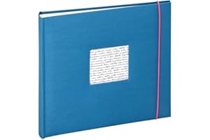 PANODIA Album Photo 200 photos 11,5x15 – Album Photo avec Pochette Plastique – Album Photo de 100 pages –Livre Photo Bleu Personnalisable – Album Photo Linéa Bleu – Marque Française